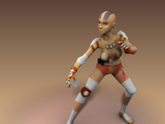 Lea, a character for the fighting game Agôn